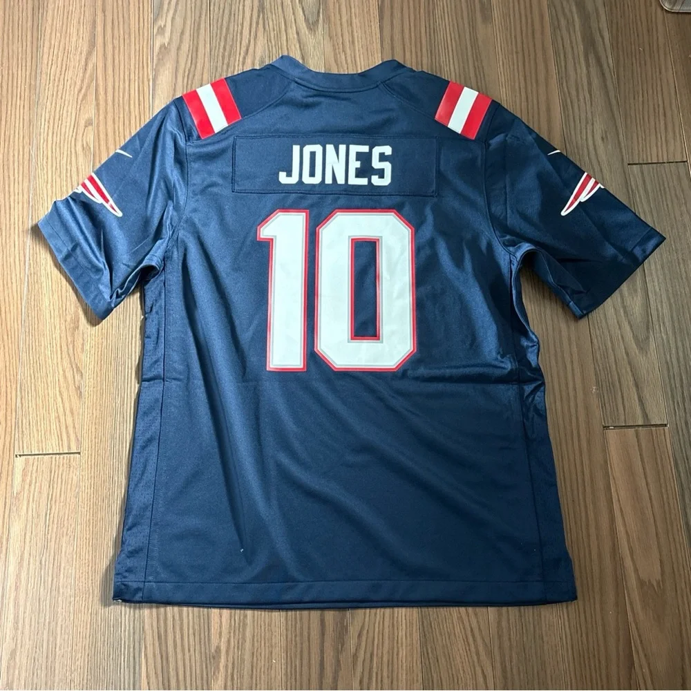 New England Patriots Jersey Mens Large NFL Black Mac Jones Nike #10 Football - Picture 4 of 6